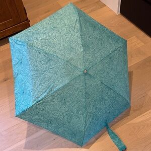 totes Teal Floral Umbrella